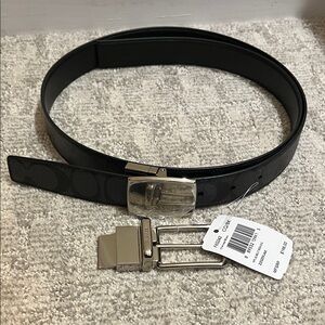 Coach Black Belt with Silver Buckle